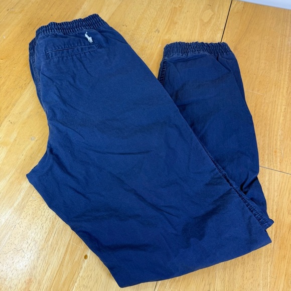 Polo Ralph Lauren Cotton Poplin Jogger Pant Boys X-14/16 Blue Elastic Waist - Picture 3 of 11